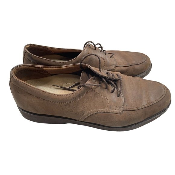 Rockport Men's Edge Hill 2 Brown Leather Oxfords Size 11.5 - Picture 1 of 6